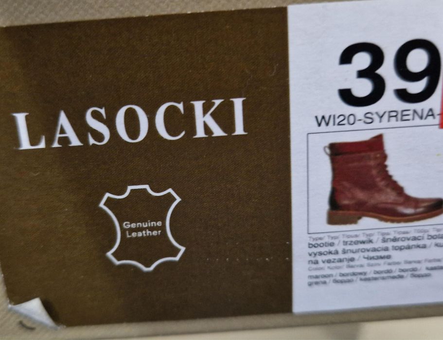 Botki trapery lasocki 39