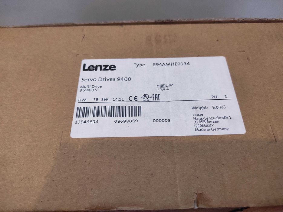 НОВИЙ! Сервопривід,сервопривод Lenze 9400 E94AMHE0134 5.5 kw