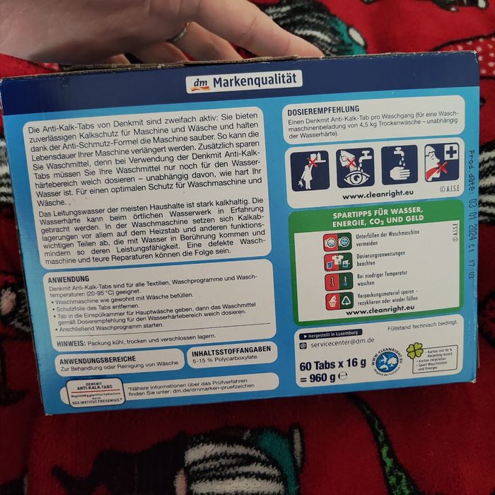 Таблет таблетки Denkmit проти накипу для пральної машини