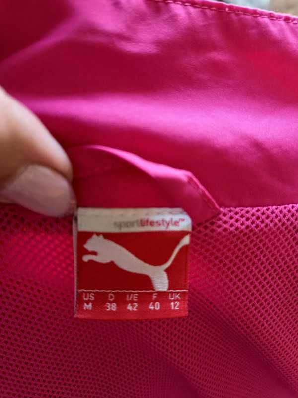 Puma damska kurtka wiatrówka pink różowa rozm 38/M stan bardzo dobry