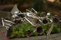 (под заказ)скульптура пчела в стиле стимпанк руч работы из нерж стали