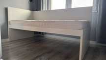 Łóżko Ikea Flaxa białe 90x200 + materac piankowy