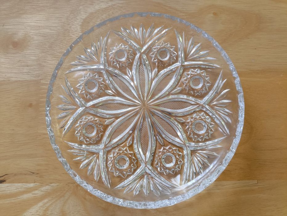 Kryształowe talerze komplet