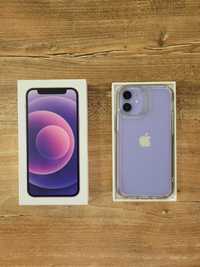 Iphone 12 mini 64gb purple stan idealny bateria 93% zestaw ładowarka