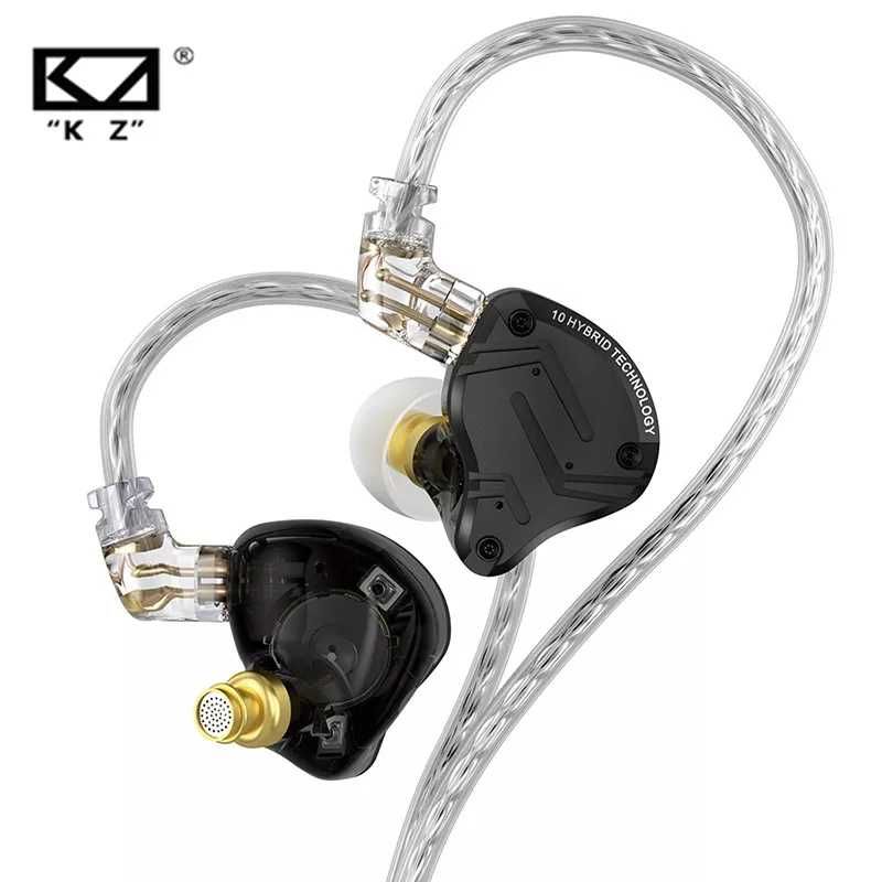 ⇒ KZ ZS10 Pro X (black, mic.) - гибридные 5-и драйверные наушники!