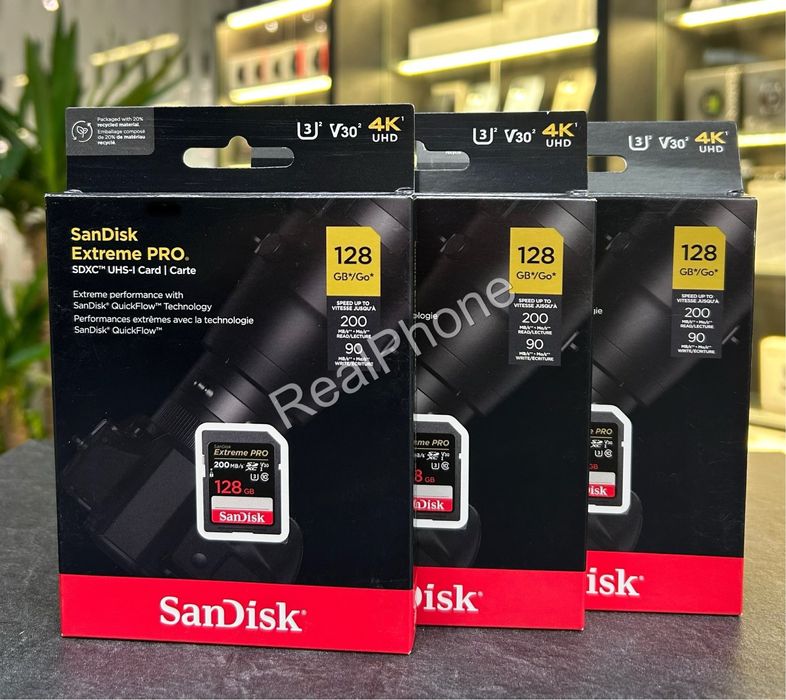 Карта пам'яті SanDisk Extreme PRO 128 GB SDXC UHS-I U3 V30