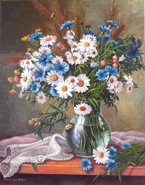 Картина маслом "Цветы"