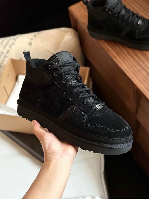 Мужские угги 42 ботинки кроссовки зимние ugg черные замшевые