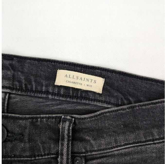 Allsaints cigarette szare spodnie jeansy 32 L
