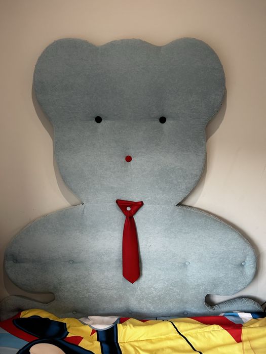 Cama Infantil com Cama Auxiliar — Cabeceira Ursinho