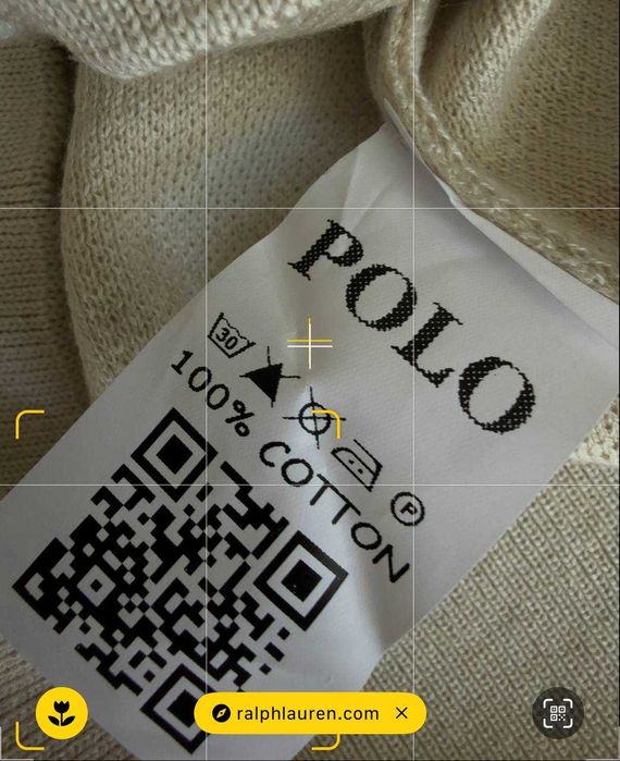 Кофта на 1/3 zip-застібці Polo Ralph Lauren White