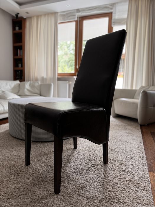 Skórzane krzesła Almi Decor z dodatkowymi pokrowcami, zestaw 6 szt