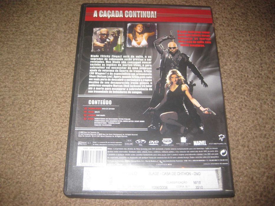 DVD "Blade: A Casa de Chthon" com Sticky Fingaz