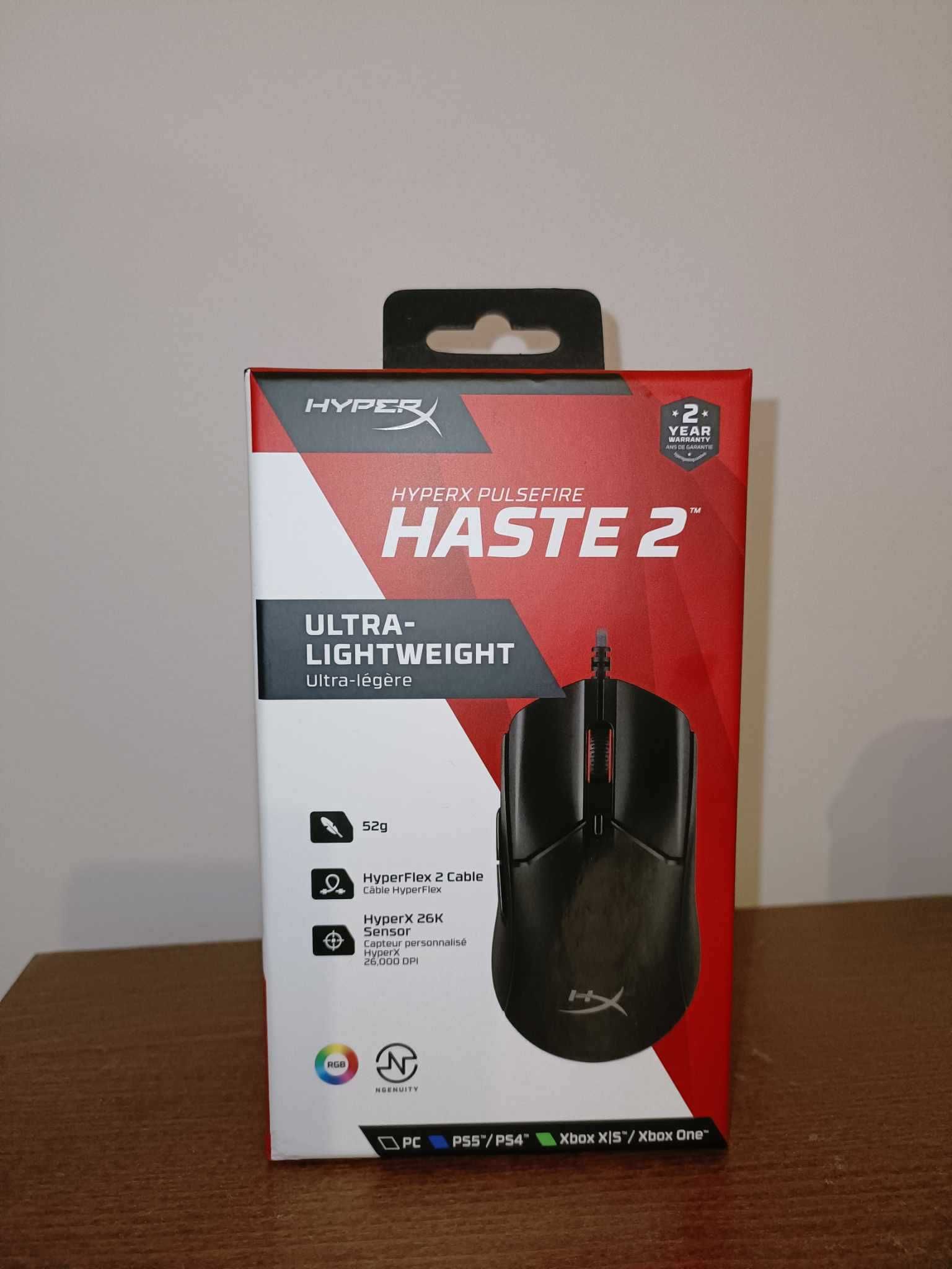 HyperX Pulsefire Haste 2 [8k hz] (czarny) z gw.