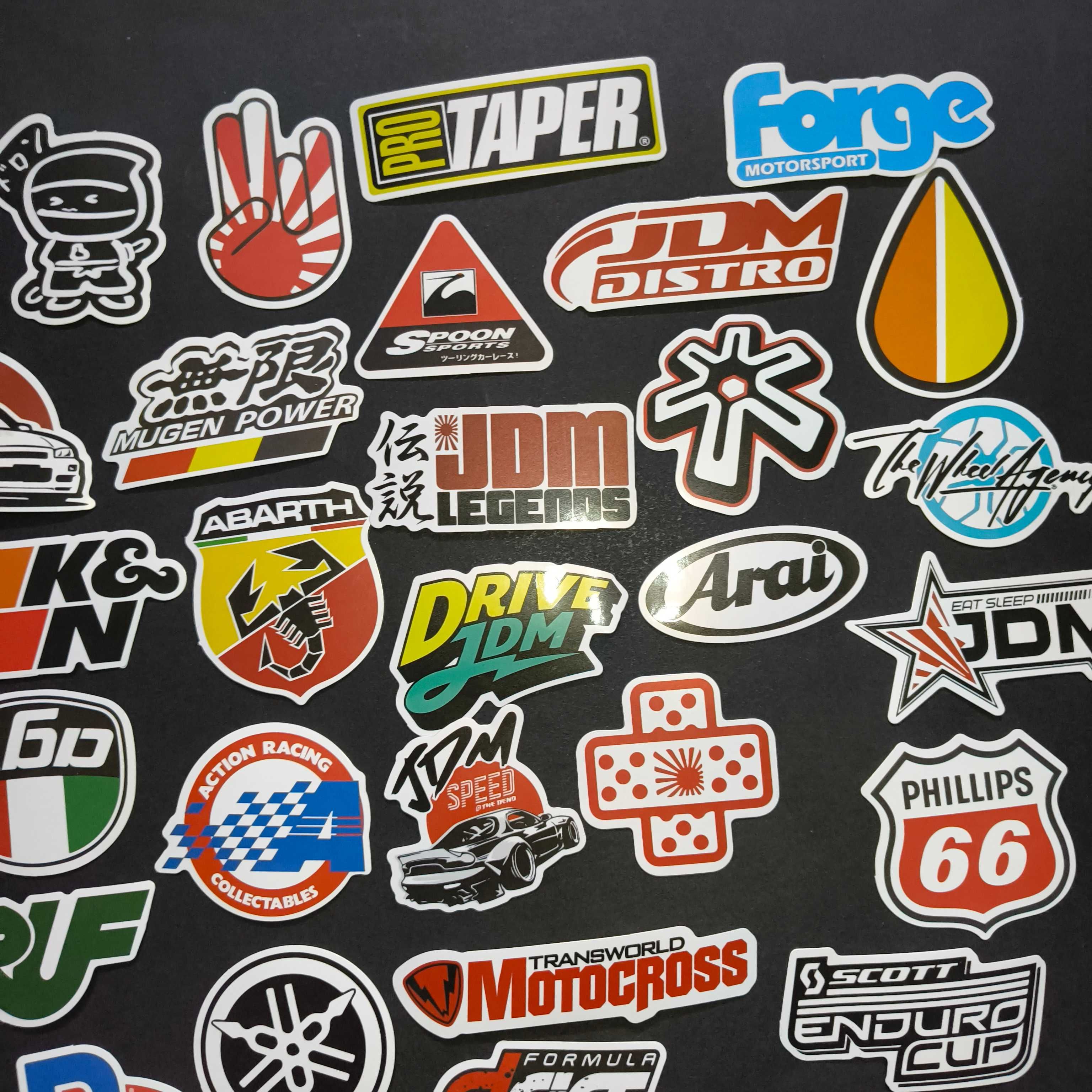 100 Autocolantes Motas Motard