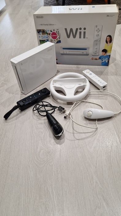 Nintendo Wii com acessórios e jogos