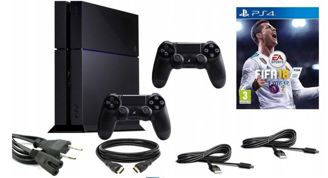Konsola SONY PS4 PlayStation 4 HDR 500GB 2 PADY FIFA GWAR 12 msc