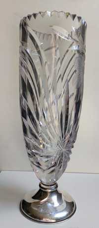 Jarra de cristal com base de prata