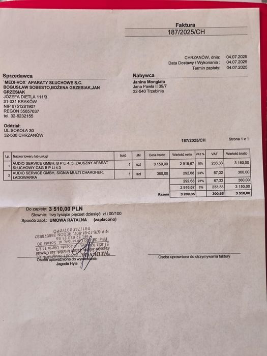 Aparat słuchowy prawie nowy