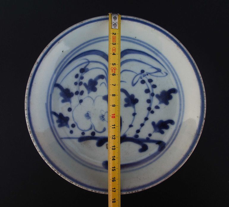 Prato Companhia da Indias Azul e Branco Zhangzhou Swatow Sec. XVIII