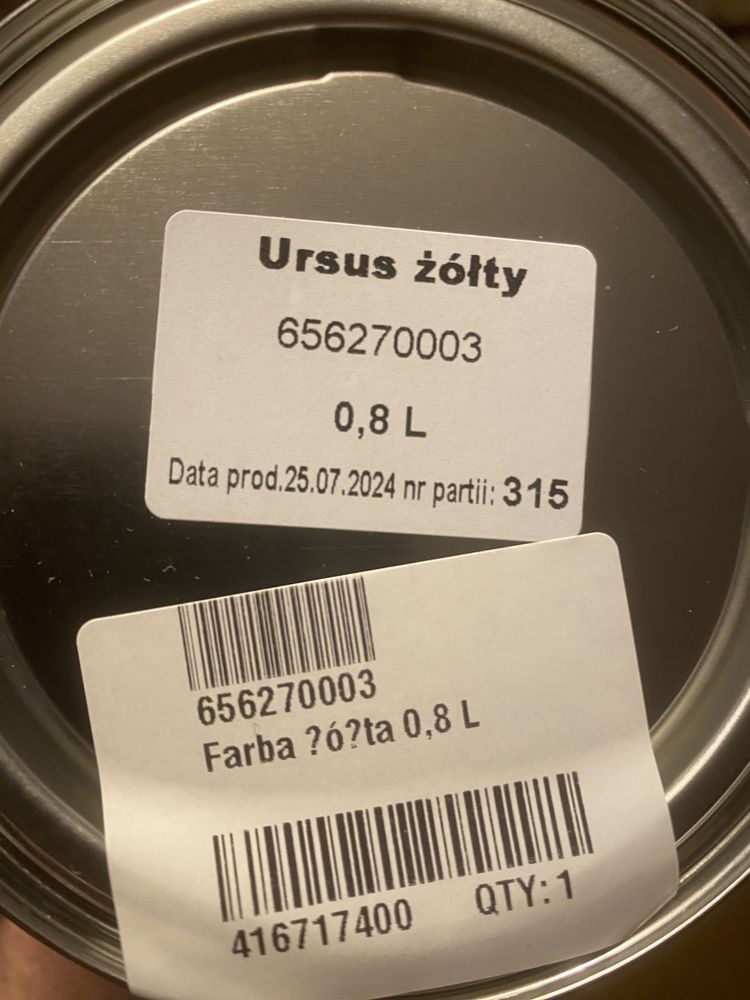 Farba Ursus AGTECH żółta