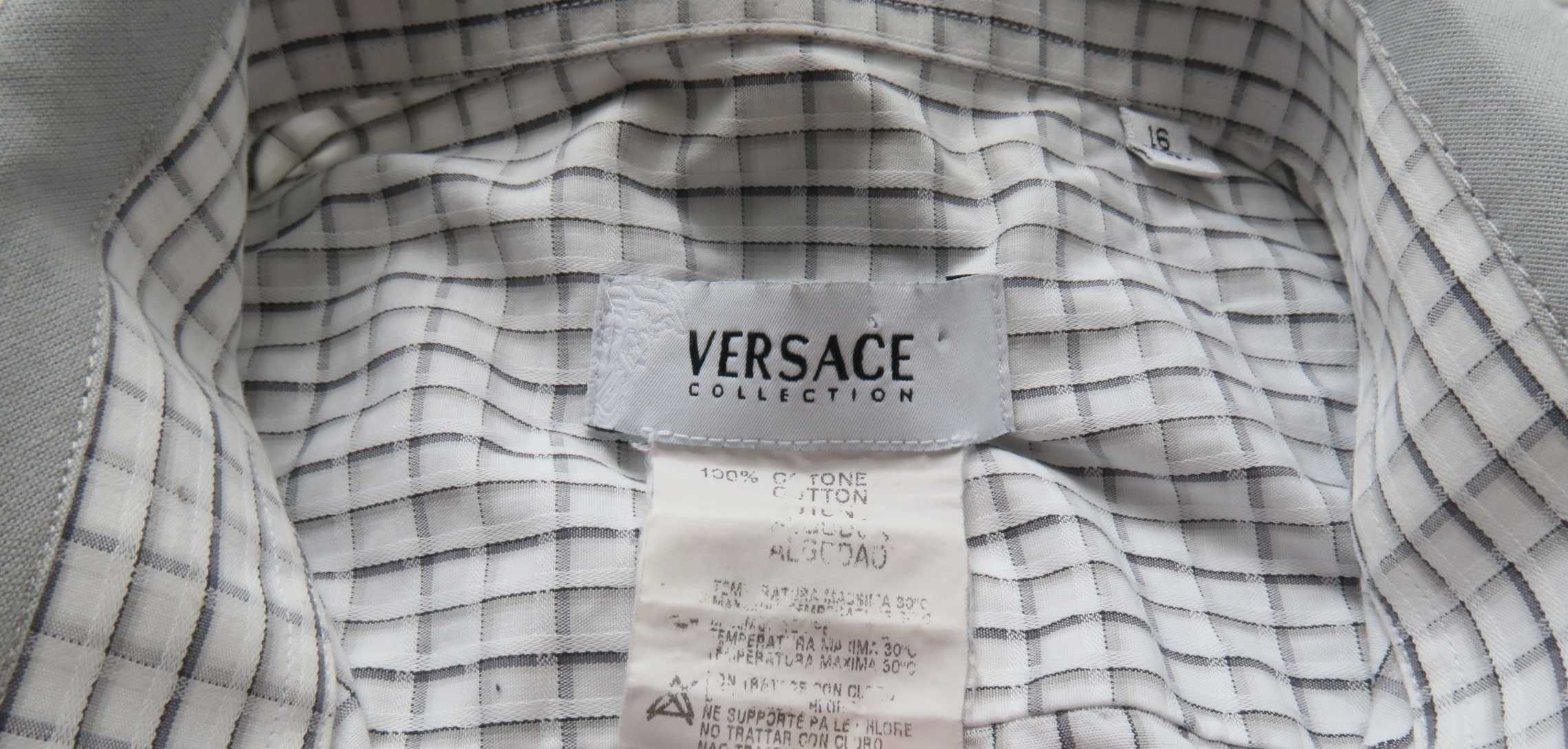 Versace koszula w kratę elegancka L