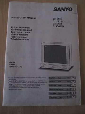 TV SANYO - modelo: C21EF25N