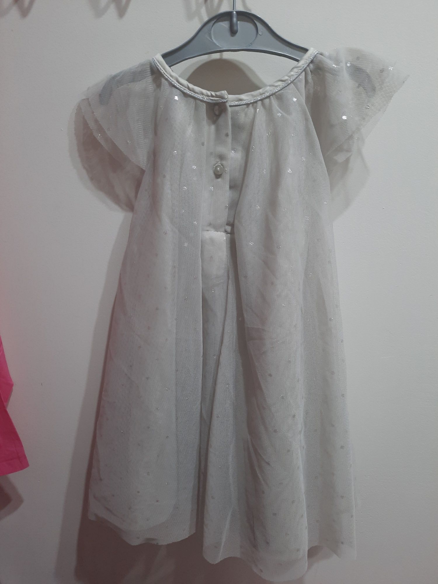 Kremowa sukienka tiulowa tiul H&m 86 12-18msc