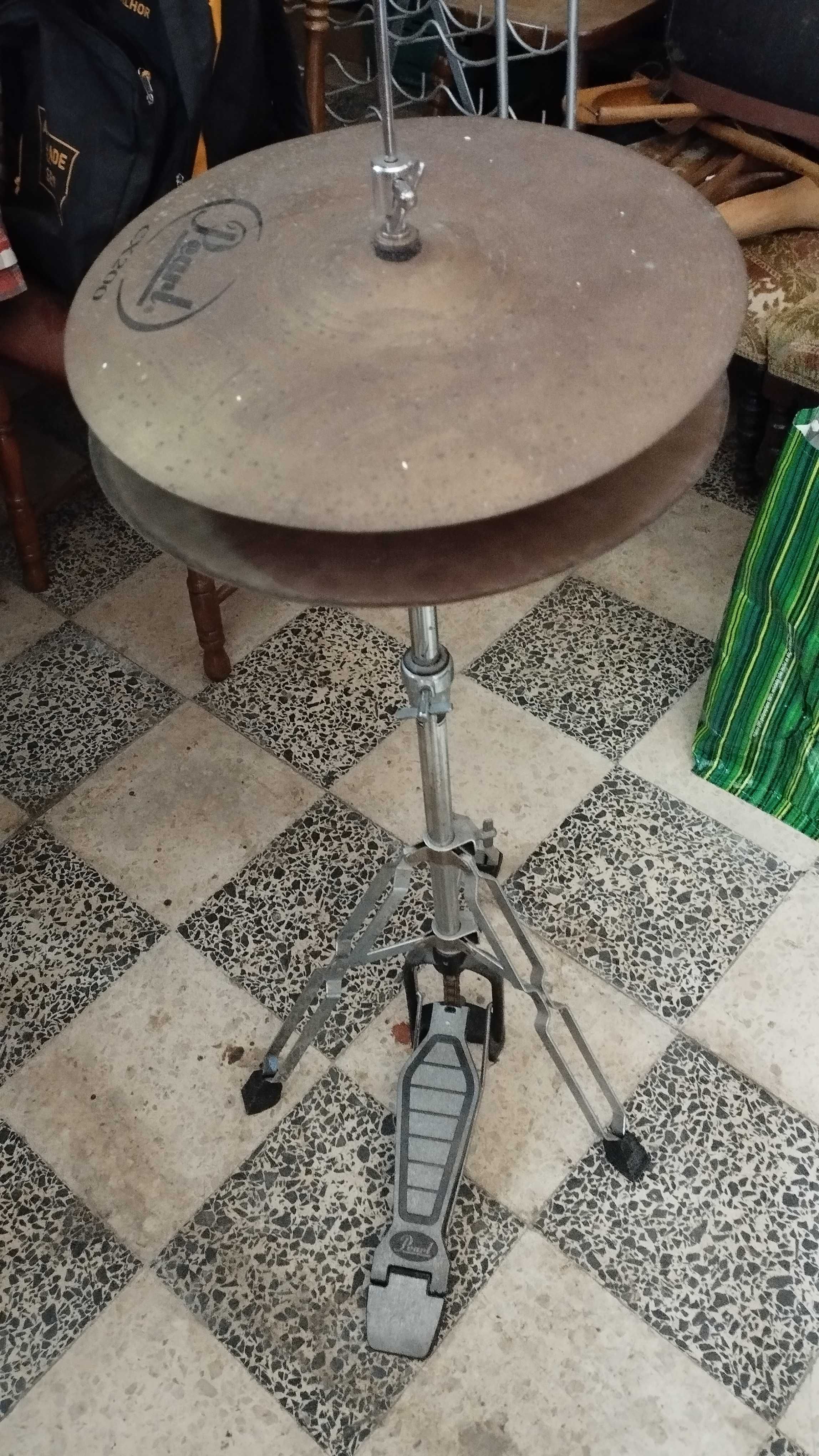Tarola e suporte pratos choque Pearl target series