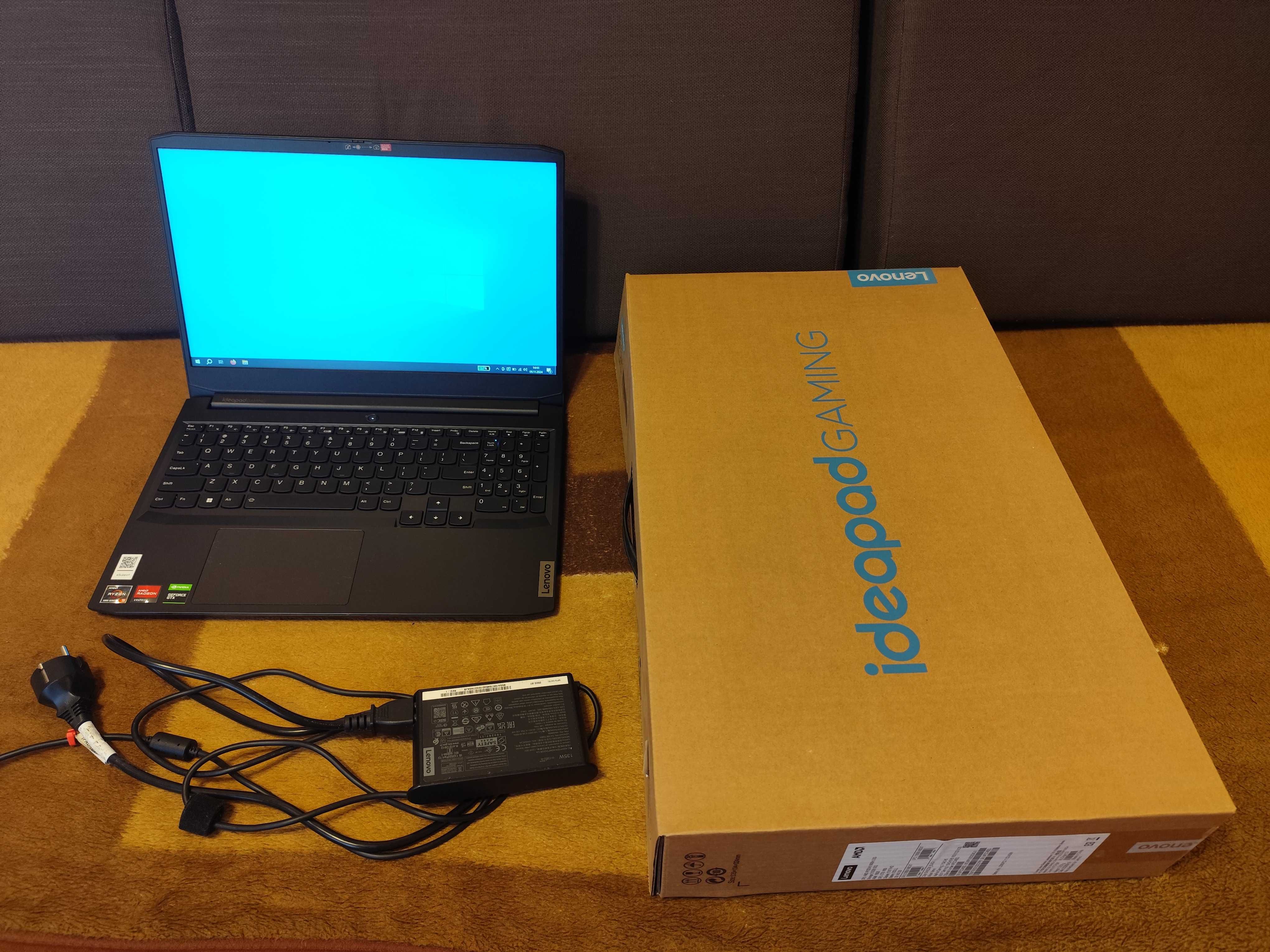 Laptop Lenovo IdeaPad Gaming-5600H/16GB/512 GB/GTX1650/120Hz, Polecam!