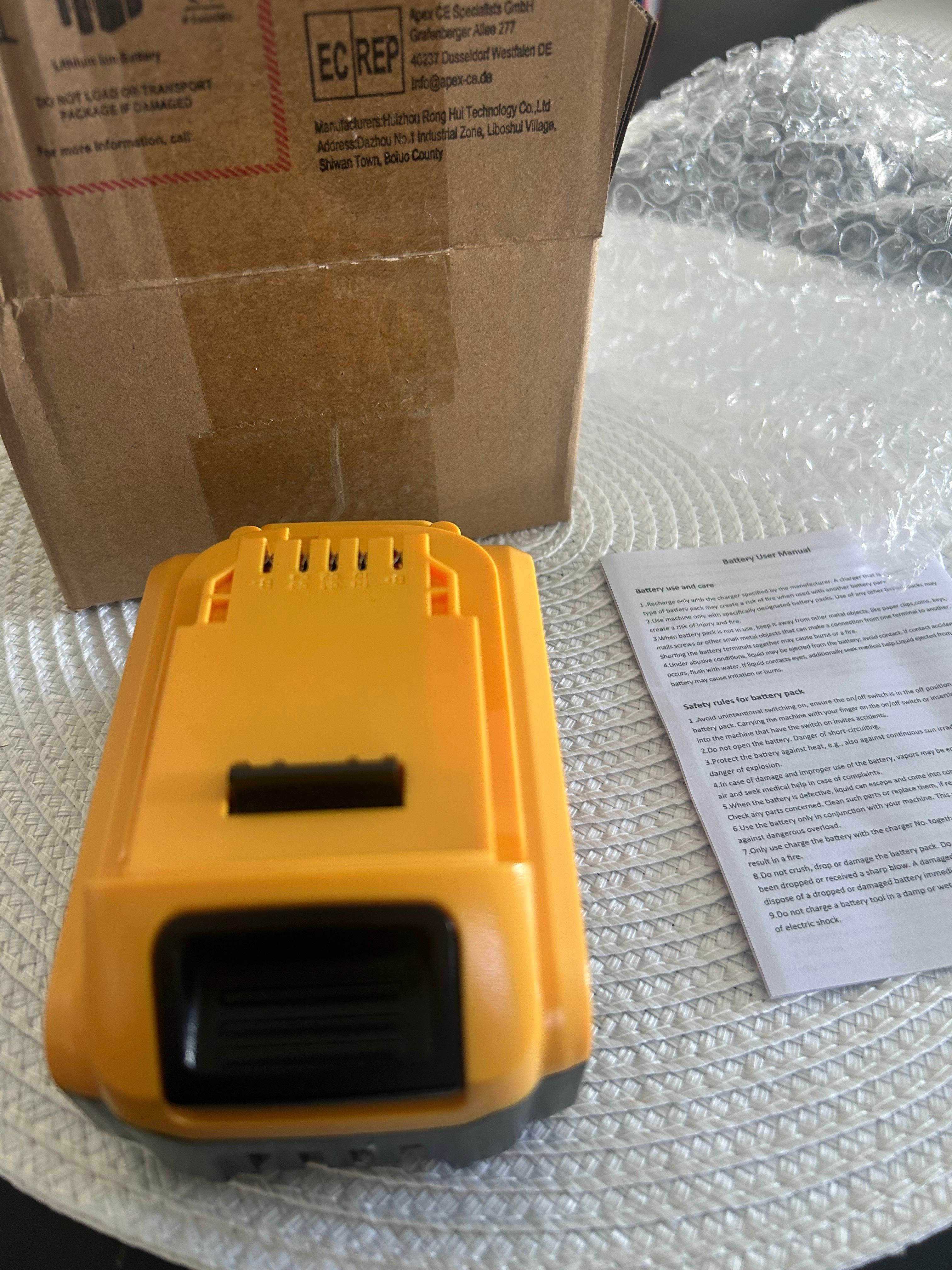 2 sztuki Akumulator do DeWalt 18v 20v 6aH Niemieckiej firmy Apex