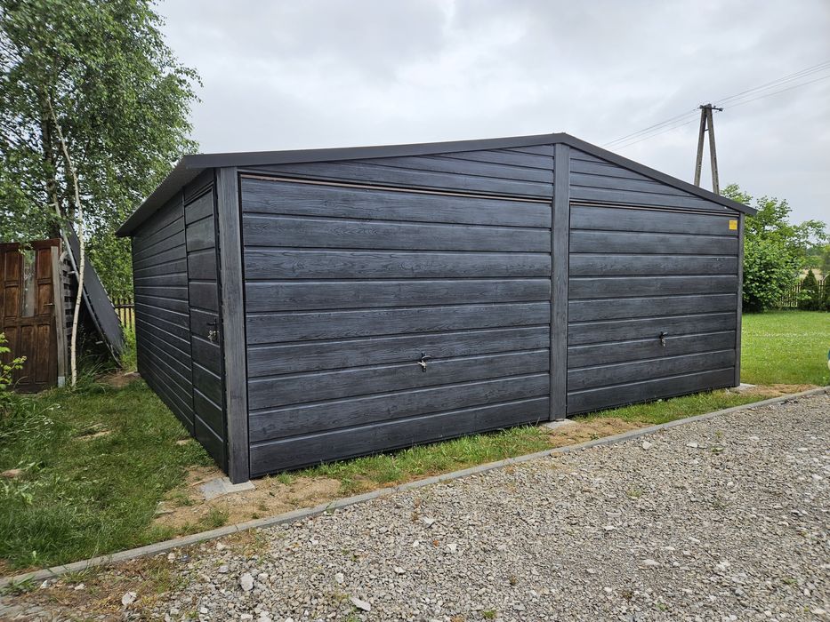 6x6 POD Garaze Blaszane Garaż Blaszany Blaszak Blaszaki Drewnopodobny