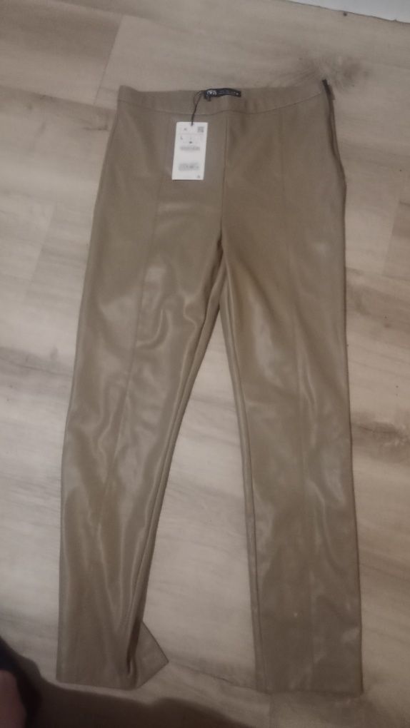 Nowe spodnie Zara eko skóra
