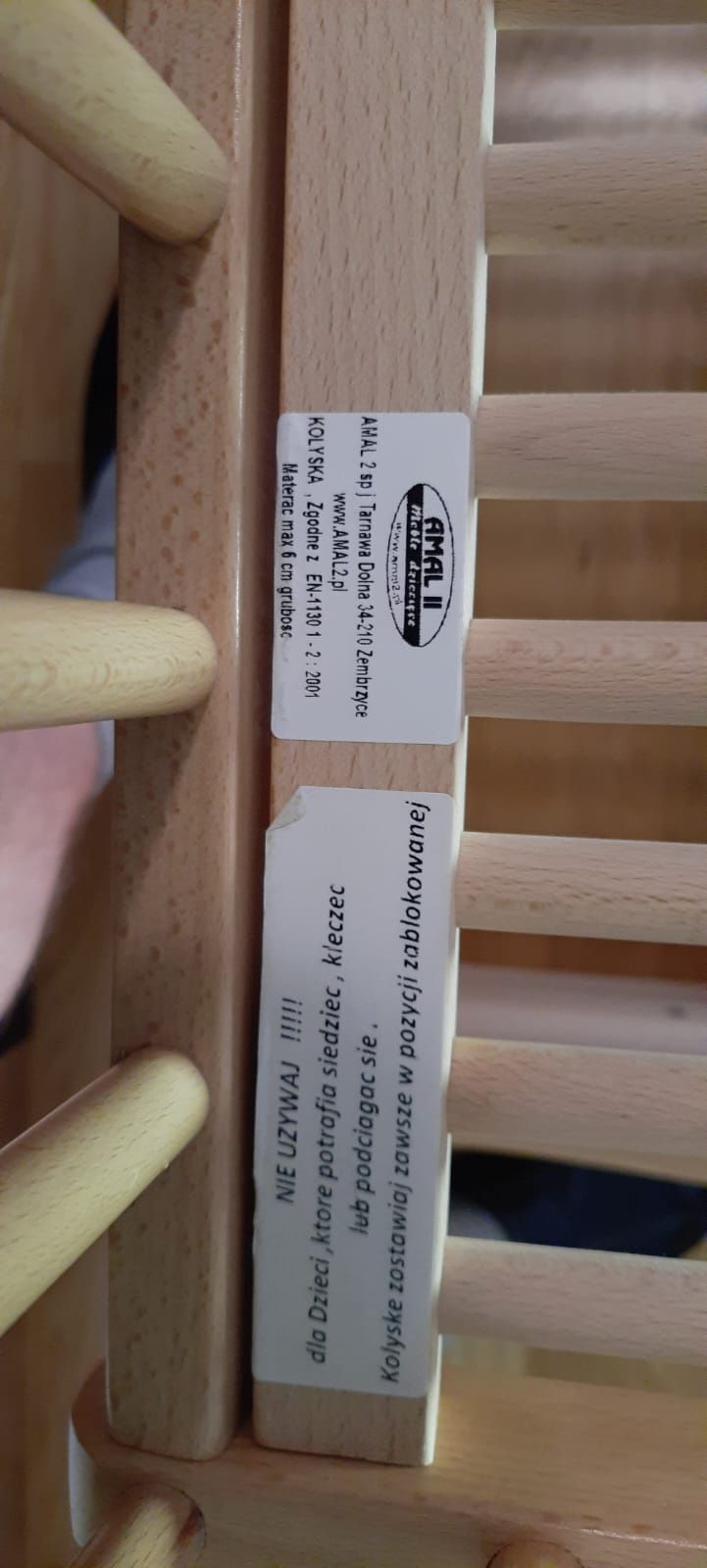 Kołyska drewniana Bujak łóżeczko 40x90