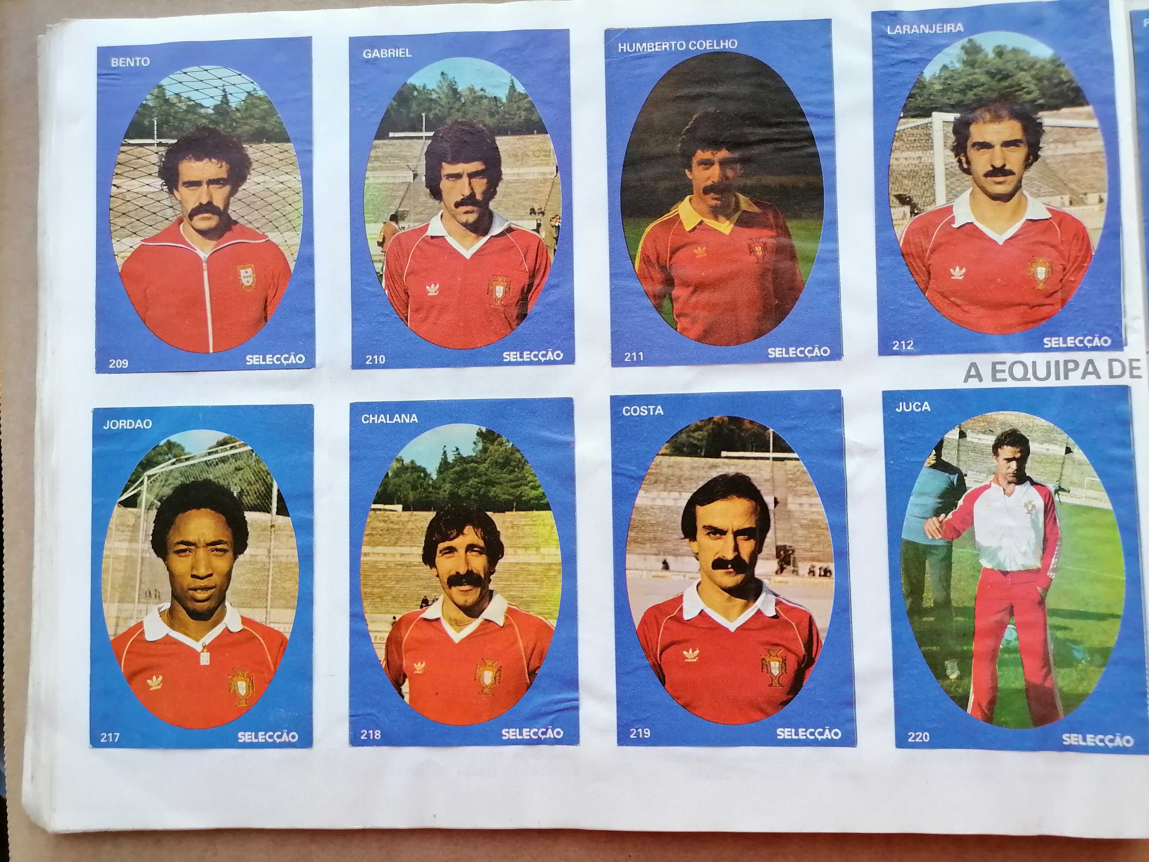 Álbum Cromos de Futebo EQUIPA 1980/81 COMPLETA c/Seleção Portugal