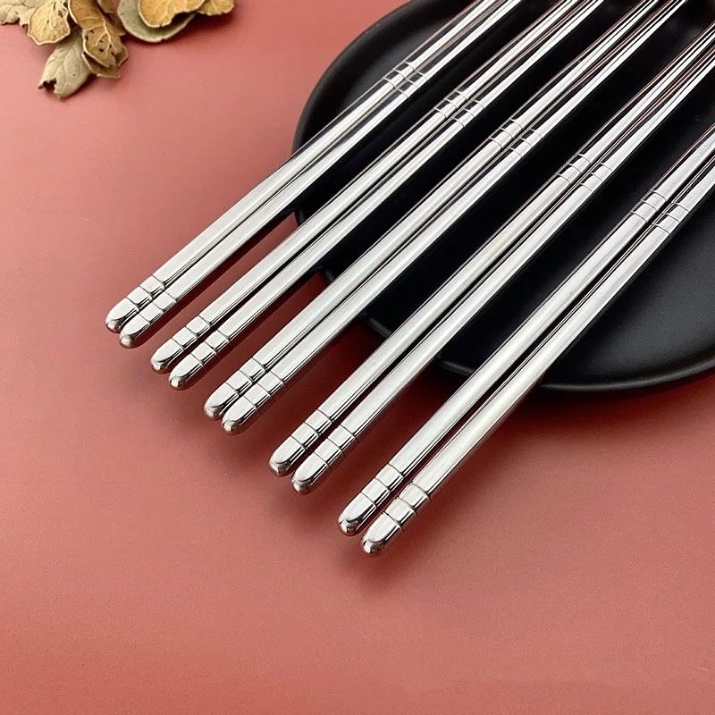Японские палочки для еды, китайские, металлические палочки 22,5 см