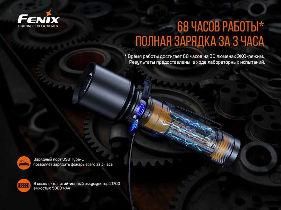 Fenix C7 Ліхтар Ручний (3000 Люмен 470 Метрів) ГАРАНТІЯ 5 РОКІВ!