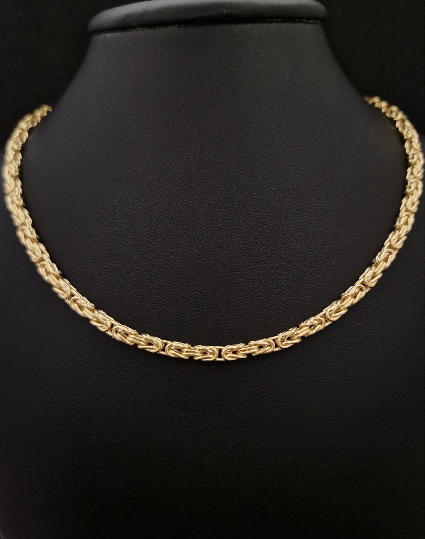 Złoty łańcuszek królewski splot próba złota 585