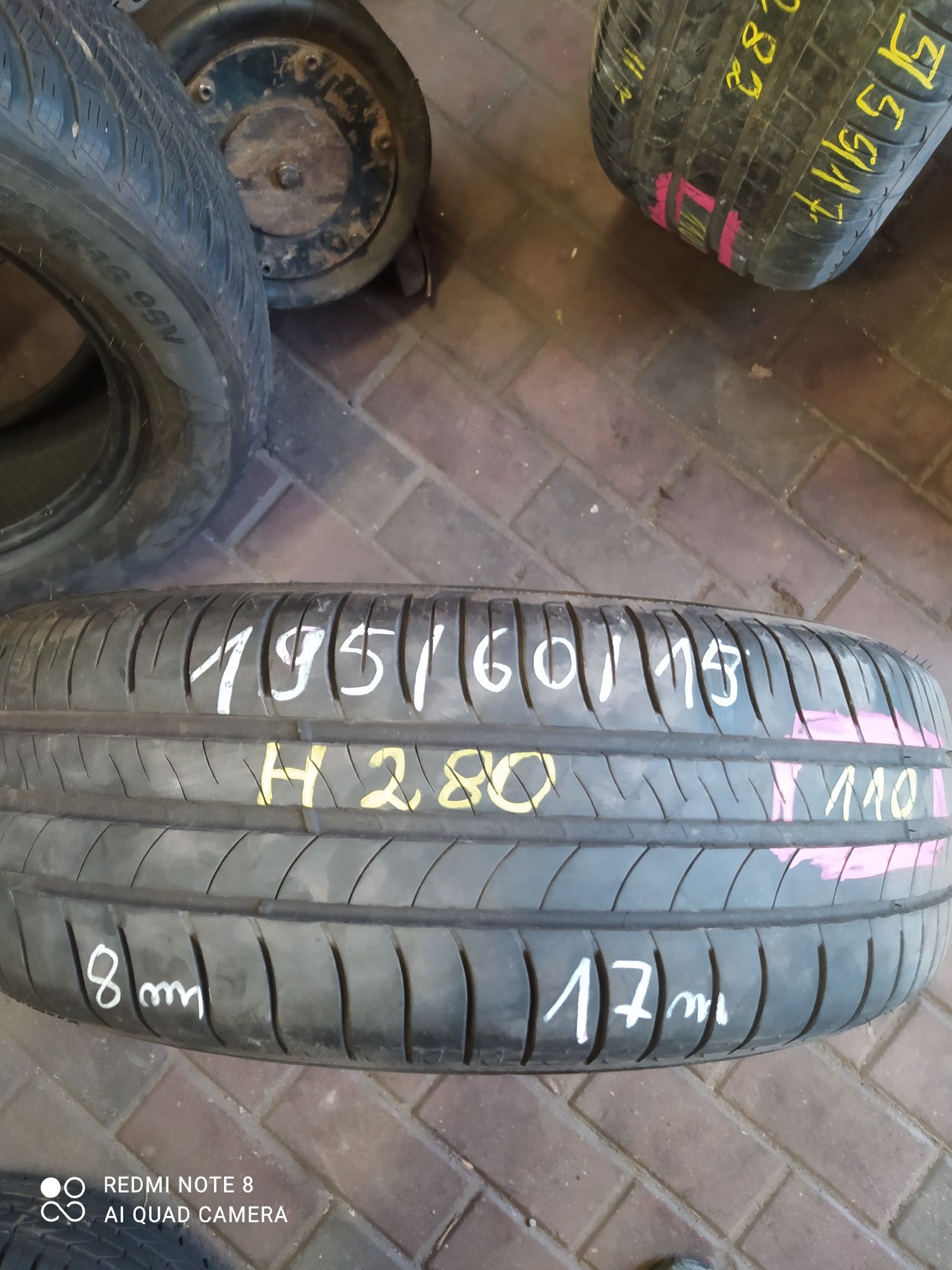H280 195/60/15 88v Michelin energy saver