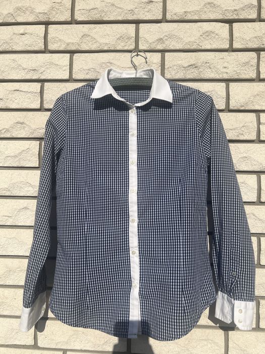 Bawełniana koszula z długim rękawem w kratkę rozm. S Zara Basic