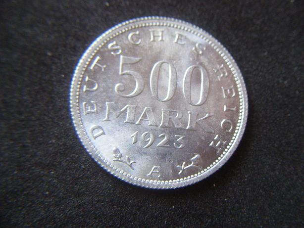 Stare monety 500 marek A 1923 stan menniczy .2/2