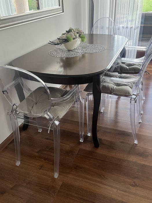 Krzesła przezroczyste 4 sztuki