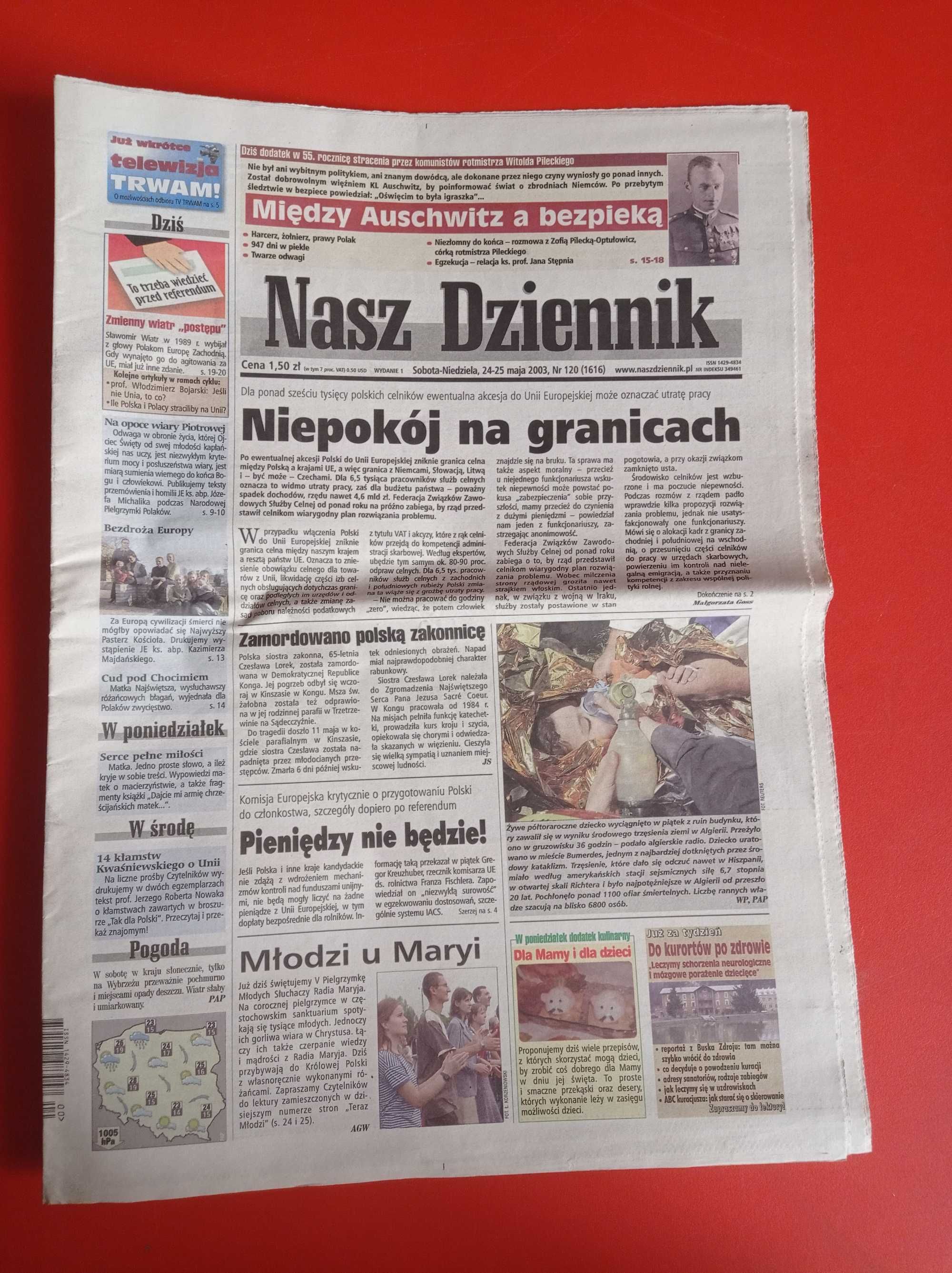 Nasz Dziennik, nr 120/2003, 24-25 maja 2003