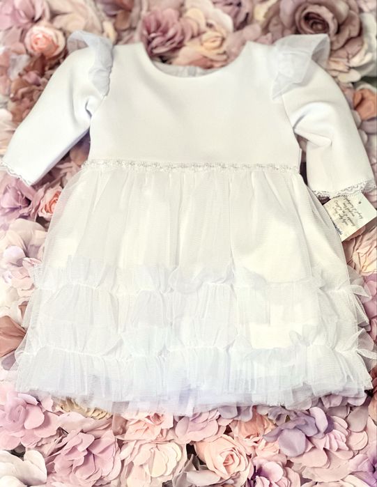 Sukienka biała chrzest 62