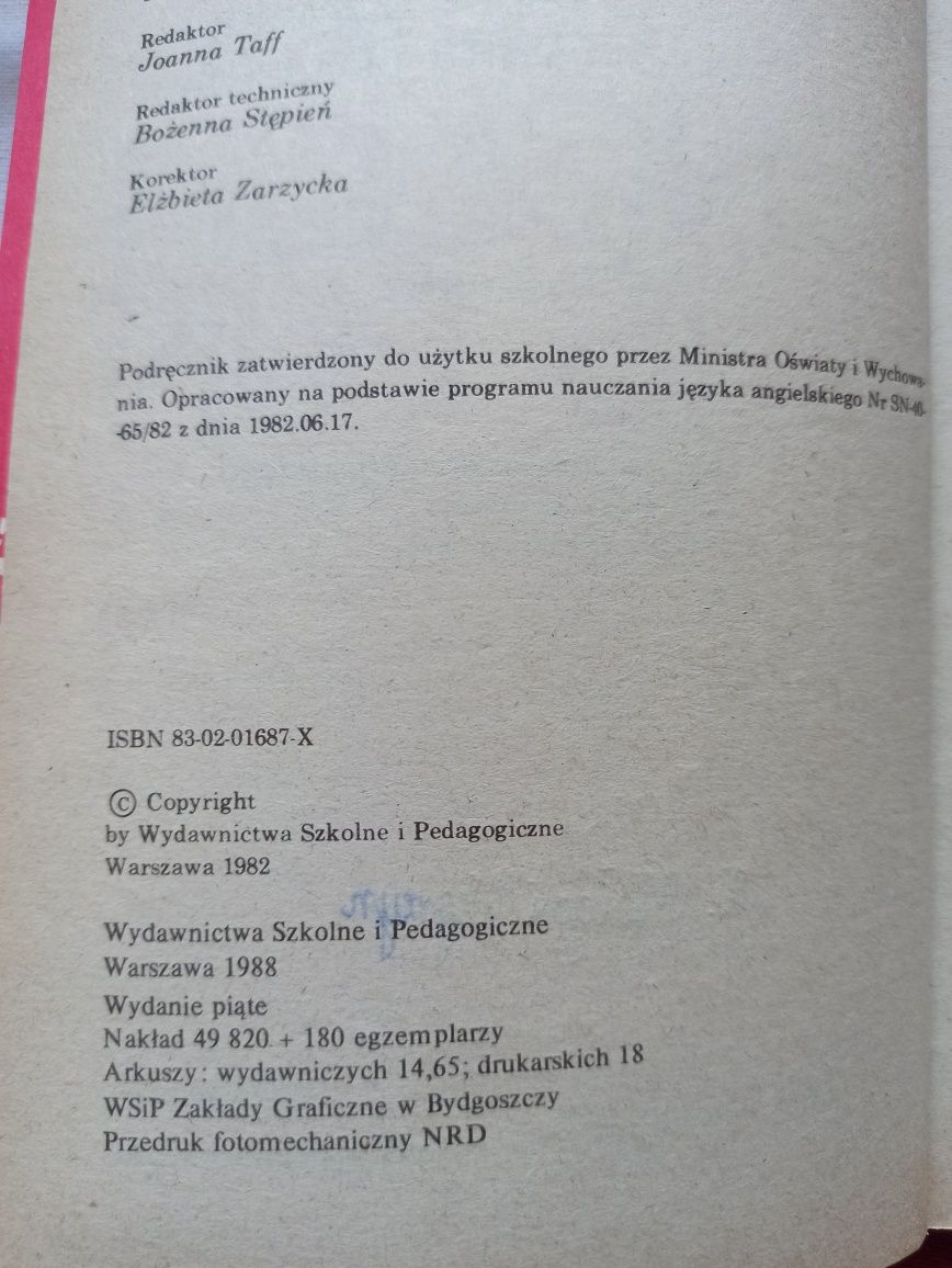 PRL. Kolekcjonerski podręcznik do angielskiego " English is fun"cz.1.