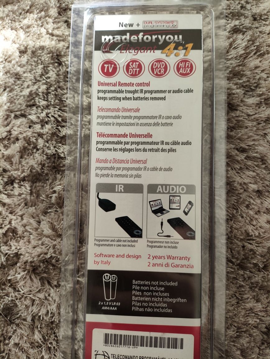 Comando universal programado 4in1