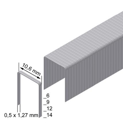 Скоби  10,6мм(Т50)18GA,16GA,для акумуляторних степлерів Milwaukee,Dewa