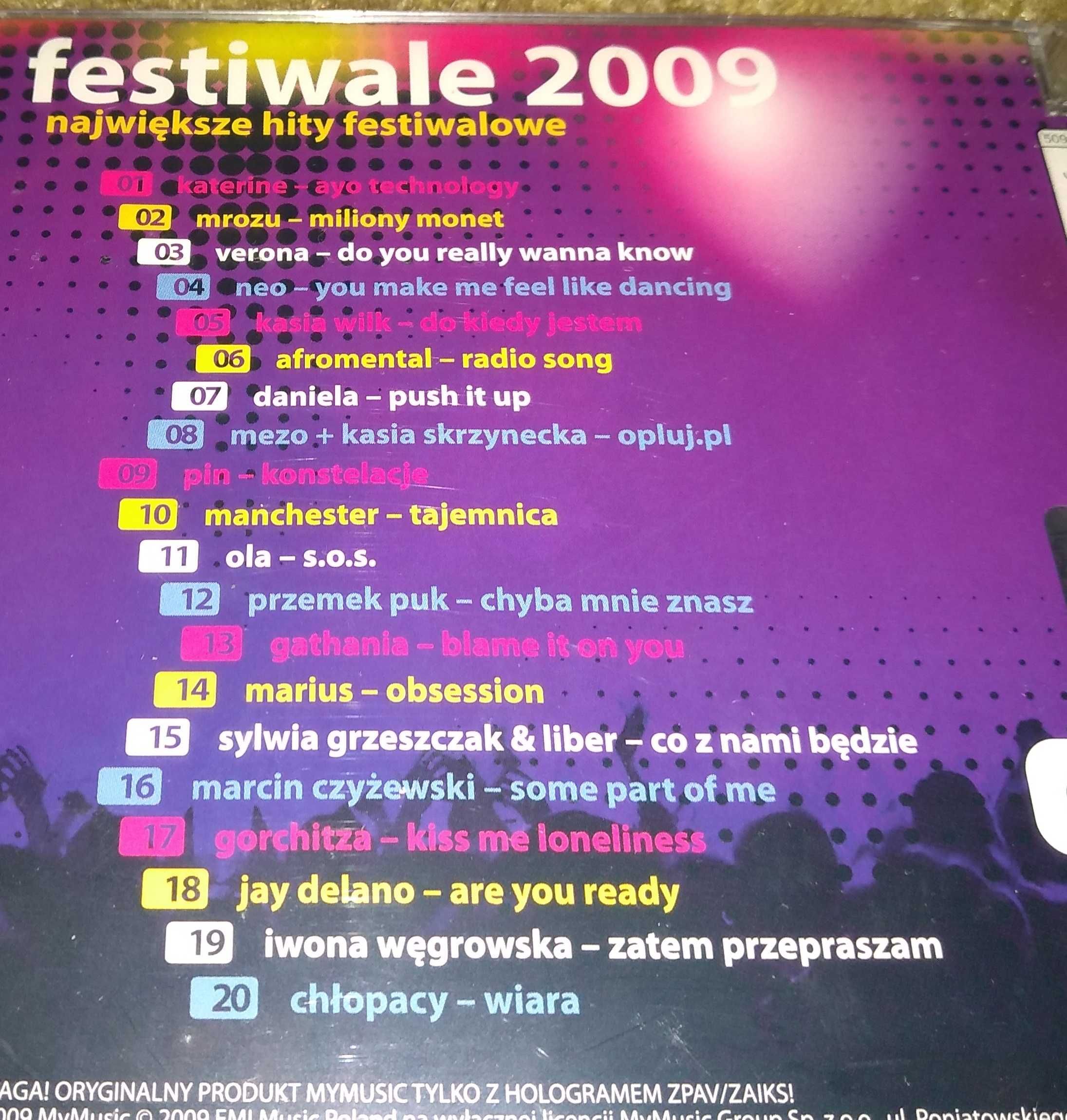 Festiwale 2009 NAJWIĘKSZE Hity Festiwalowe / CD / FOLIA /