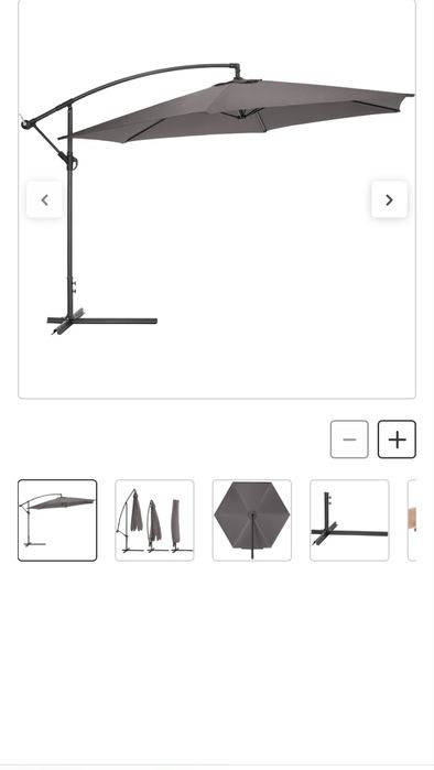 Chapéu de Sol Tectake 350cm Novo