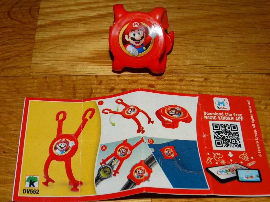 Ochrona na szkło zegarka / Plecak dla figurki Super Mario Kinder JOY